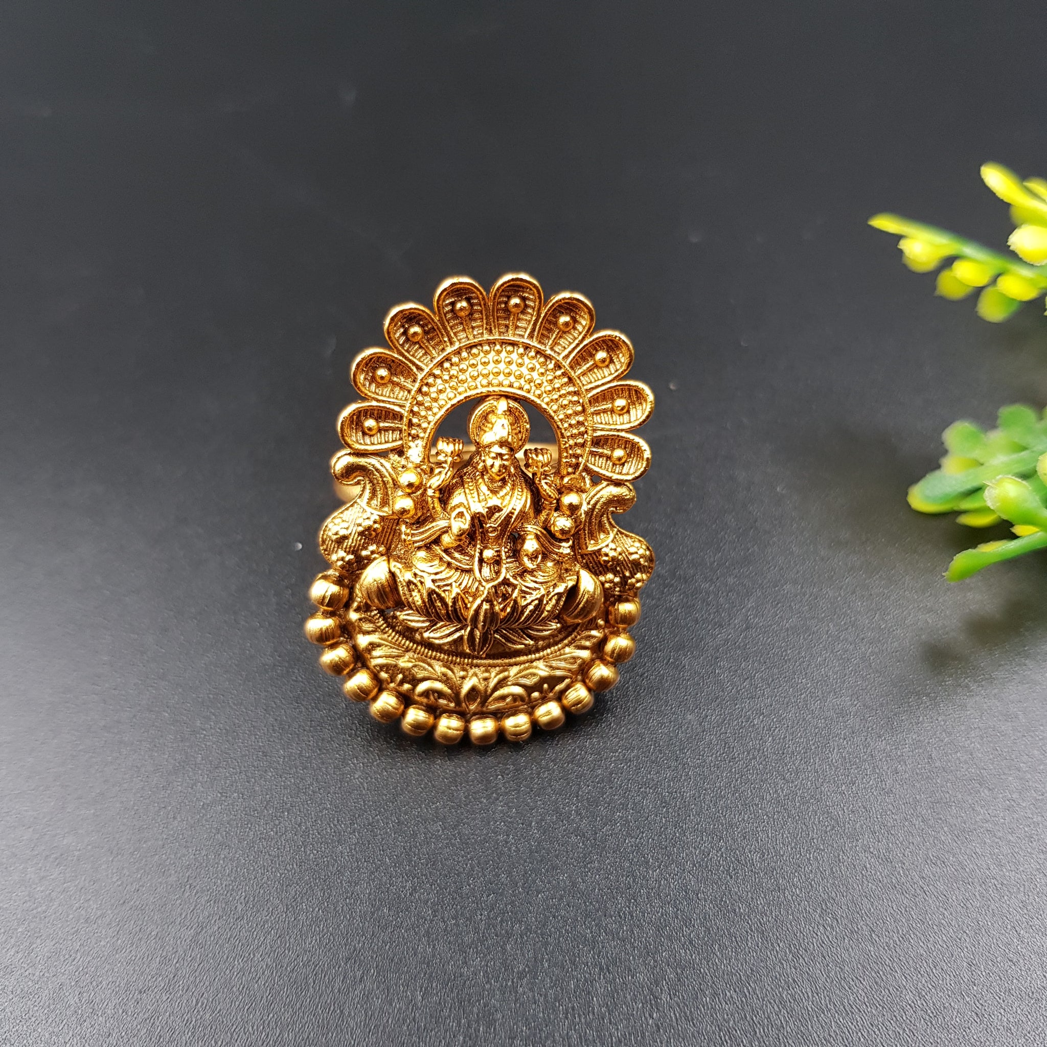 Buy Gold Plated Polki Butterfly Motif Meenakari Ring by Khwaab by Sanjana  Lakhani Online at Aza Fashions.